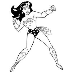 Dibujo para colorear: Wonder Woman (Superhéroes) #74634 - Dibujos para colorear