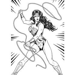 Dibujo para colorear: Wonder Woman (Superhéroes) #74647 - Dibujos para colorear