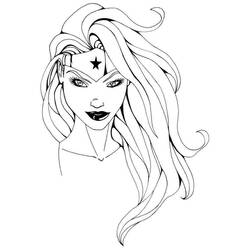 Dibujo para colorear: Wonder Woman (Superhéroes) #74653 - Dibujos para colorear