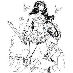 Dibujo para colorear: Wonder Woman (Superhéroes) #74655 - Dibujos para colorear