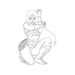 Dibujo para colorear: Wonder Woman (Superhéroes) #74660 - Dibujos para colorear