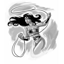 Dibujo para colorear: Wonder Woman (Superhéroes) #74676 - Dibujos para Colorear e Imprimir Gratis