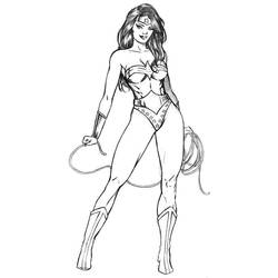 Dibujo para colorear: Wonder Woman (Superhéroes) #74679 - Dibujos para colorear