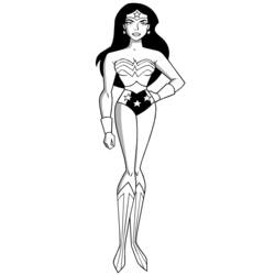 Dibujo para colorear: Wonder Woman (Superhéroes) #74718 - Dibujos para Colorear e Imprimir Gratis
