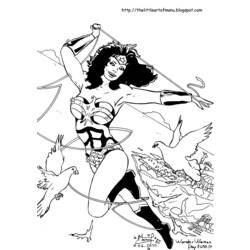 Dibujo para colorear: Wonder Woman (Superhéroes) #74719 - Dibujos para Colorear e Imprimir Gratis