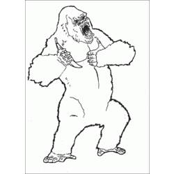Dibujo para colorear: King Kong (Supervillanos) #79137 - Dibujos para colorear