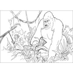 Dibujo para colorear: King Kong (Supervillanos) #79138 - Dibujos para colorear