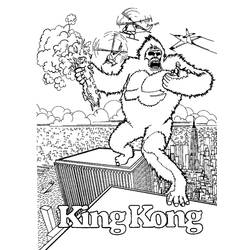 Dibujo para colorear: King Kong (Supervillanos) #79188 - Dibujos para colorear