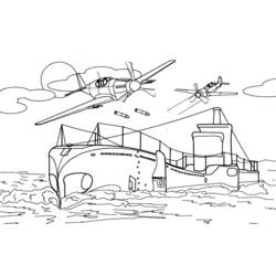 Dibujo para colorear: Aircraft carrier (Transporte) #137963 - Dibujos para colorear