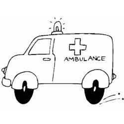 Dibujo para colorear: Ambulance (Transporte) #136748 - Dibujos para colorear