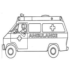 Dibujo para colorear: Ambulance (Transporte) #136750 - Dibujos para colorear
