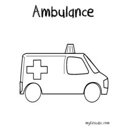 Dibujo para colorear: Ambulance (Transporte) #136761 - Dibujos para colorear