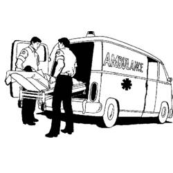 Dibujo para colorear: Ambulance (Transporte) #136766 - Dibujos para colorear