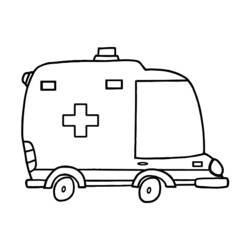 Dibujo para colorear: Ambulance (Transporte) #136770 - Dibujos para colorear