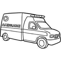 Dibujo para colorear: Ambulance (Transporte) #136775 - Dibujos para colorear