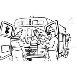Dibujo para colorear: Ambulance (Transporte) #136778 - Dibujos para colorear