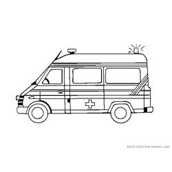 Dibujo para colorear: Ambulance (Transporte) #136790 - Dibujos para colorear