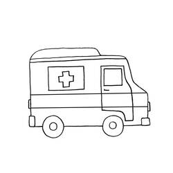 Dibujo para colorear: Ambulance (Transporte) #136833 - Dibujos para colorear