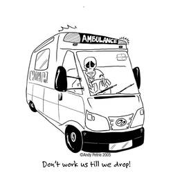 Dibujo para colorear: Ambulance (Transporte) #136850 - Dibujos para colorear