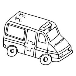 Dibujo para colorear: Ambulance (Transporte) #136851 - Dibujos para colorear