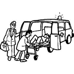 Dibujo para colorear: Ambulance (Transporte) #136856 - Dibujos para colorear