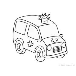 Dibujo para colorear: Ambulance (Transporte) #136860 - Dibujos para colorear
