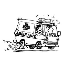 Dibujo para colorear: Ambulance (Transporte) #136870 - Dibujos para colorear