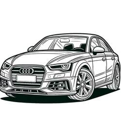 Dibujos para colorear: Audi - Dibujos para Colorear e Imprimir Gratis