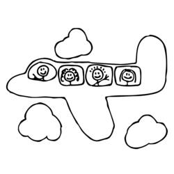 Dibujo Avión (Transporte) #134787 para imprimir y colorear