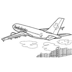 Dibujo Avión (Transporte) #134821 para imprimir y colorear
