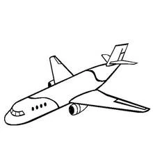 Dibujos para colorear: Avión - Dibujos para Colorear e Imprimir Gratis