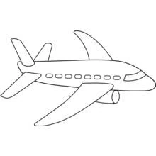 Dibujo Avión (Transporte) #134951 para imprimir y colorear