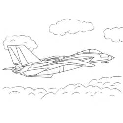 Dibujo para colorear: Aviones de Guerra (Transporte) #141039 - Dibujos para Colorear e Imprimir Gratis