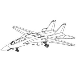 Dibujo para colorear: Aviones de Guerra (Transporte) #141046 - Dibujos para Colorear e Imprimir Gratis