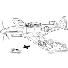 Dibujo para colorear: Aviones de Guerra (Transporte) #141048 - Dibujos para Colorear e Imprimir Gratis