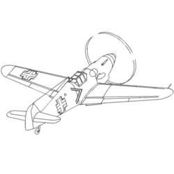 Dibujo para colorear: Aviones de Guerra (Transporte) #141108 - Dibujos para Colorear e Imprimir Gratis