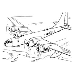 Dibujo para colorear: Aviones de Guerra (Transporte) #141118 - Dibujos para Colorear e Imprimir Gratis