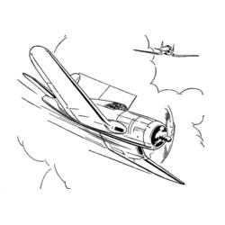 Dibujo para colorear: Aviones de Guerra (Transporte) #141233 - Dibujos para Colorear e Imprimir Gratis