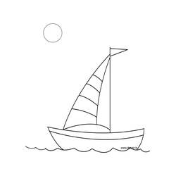 Dibujo para colorear: Barco / Navío (Transporte) #137447 - Dibujos para Colorear e Imprimir Gratis