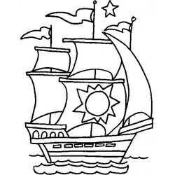 Dibujo para colorear: Barco / Navío (Transporte) #137460 - Dibujos para Colorear e Imprimir Gratis
