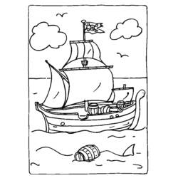 Dibujo para colorear: Barco / Navío (Transporte) #137461 - Dibujos para Colorear e Imprimir Gratis