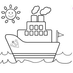 Dibujo para colorear: Barco / Navío (Transporte) #137470 - Dibujos para Colorear e Imprimir Gratis