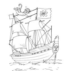 Dibujo para colorear: Barco / Navío (Transporte) #137480 - Dibujos para Colorear e Imprimir Gratis