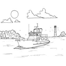 Dibujo para colorear: Barco / Navío (Transporte) #137482 - Dibujos para Colorear e Imprimir Gratis