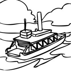 Dibujo para colorear: Barco / Navío (Transporte) #137501 - Dibujos para Colorear e Imprimir Gratis