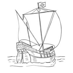 Dibujo para colorear: Barco / Navío (Transporte) #137530 - Dibujos para Colorear e Imprimir Gratis