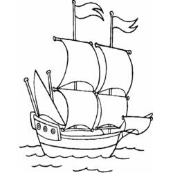 Dibujo para colorear: Barco / Navío (Transporte) #137554 - Dibujos para Colorear e Imprimir Gratis