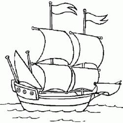 Dibujo para colorear: Barco / Navío (Transporte) #137558 - Dibujos para Colorear e Imprimir Gratis