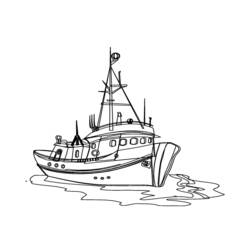 Dibujo para colorear: Barco / Navío (Transporte) #137605 - Dibujos para Colorear e Imprimir Gratis