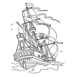 Dibujo para colorear: Barco / Navío (Transporte) #137610 - Dibujos para Colorear e Imprimir Gratis